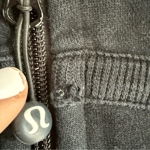 LULULEMON Full Zip Scuba Hoodie Hooded Jacket Heavy Black size 6 - Picture 3 of 6